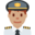 man pilot, medium skin tone